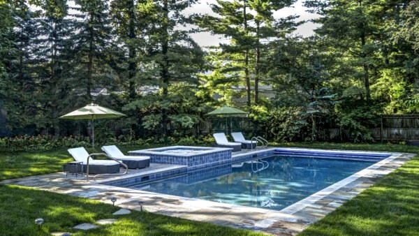 Concrete pool deck ideas for inground pools