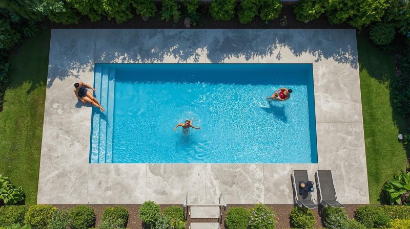 salt finish concrete pool deck